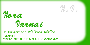 nora varnai business card